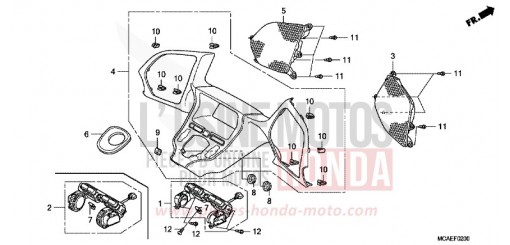 TABLEAU DES COMPTEURS GL1800G de 2016